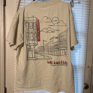 PacSun Beige Los Angeles Graphic Short Sleeve Tee